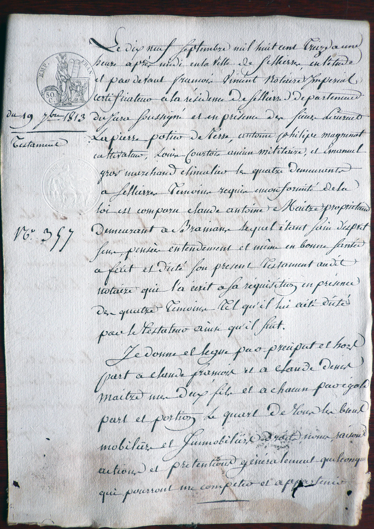 1813 09 19 Testament Claude Antoine MAITRE Reine DUMONT p1 8