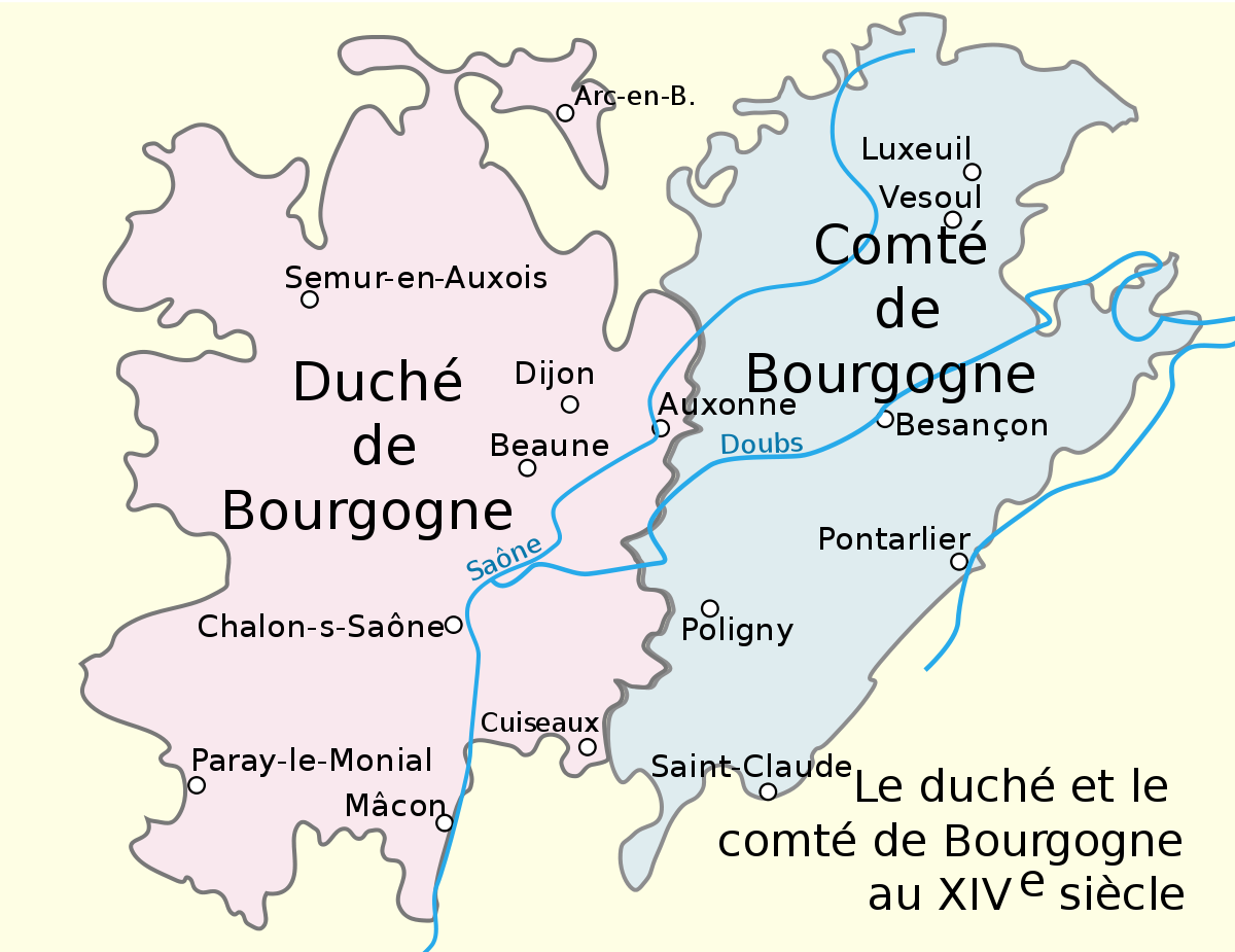 Duche et Comte de Bourgogne au XIVe siecle